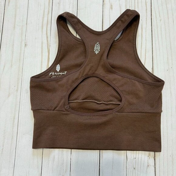 Free People Movement Every Single Time Bra Racerback Style Brown Size XS/S - Picture 3 of 8